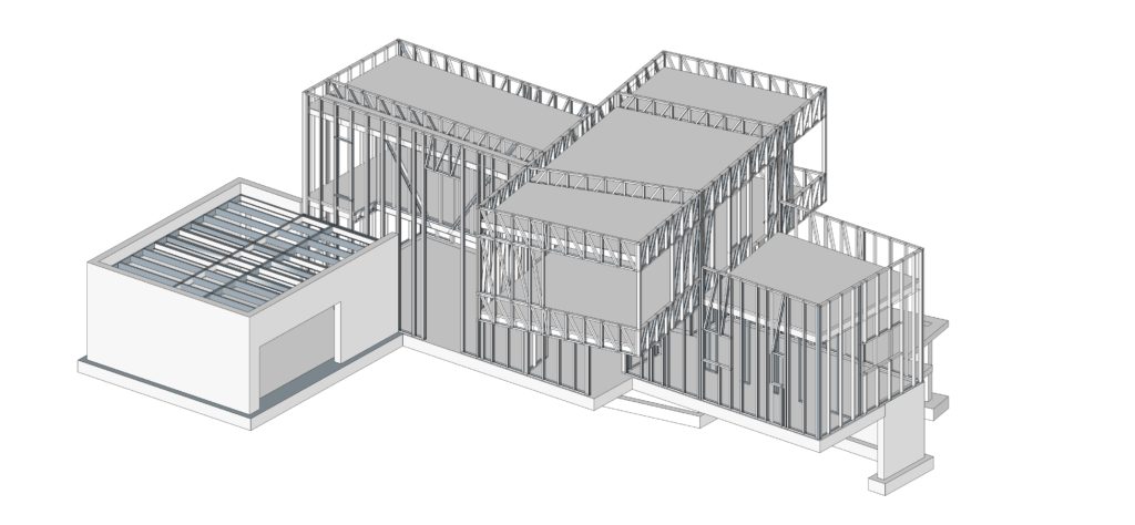 esquema estructural steel frame